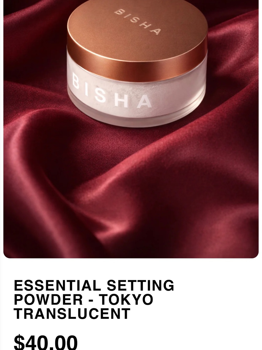 BISHA Essential Setting Powder - Tokyo Translucent